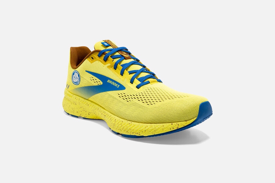 Brooks Launch 8 Road Running Shoes Womens - Yellow/Blue - XPQWD-3574